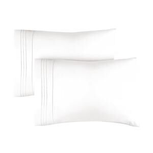 King Standard Pillow Cases Set of 2 - Hotel Quality Color Antique White